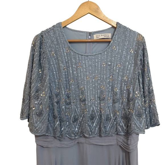 MAC DUGGAL Beaded Overlay A-Line Gown NWOT - Picture 6 of 12